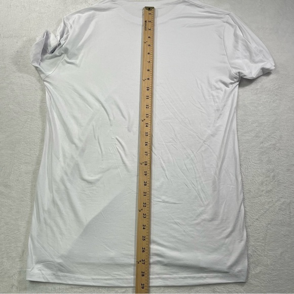 NWT Spyder Large Men's Spandex Soft Stretchy Athletic White Short Sleeve T Shirt - Picture 6 of 9